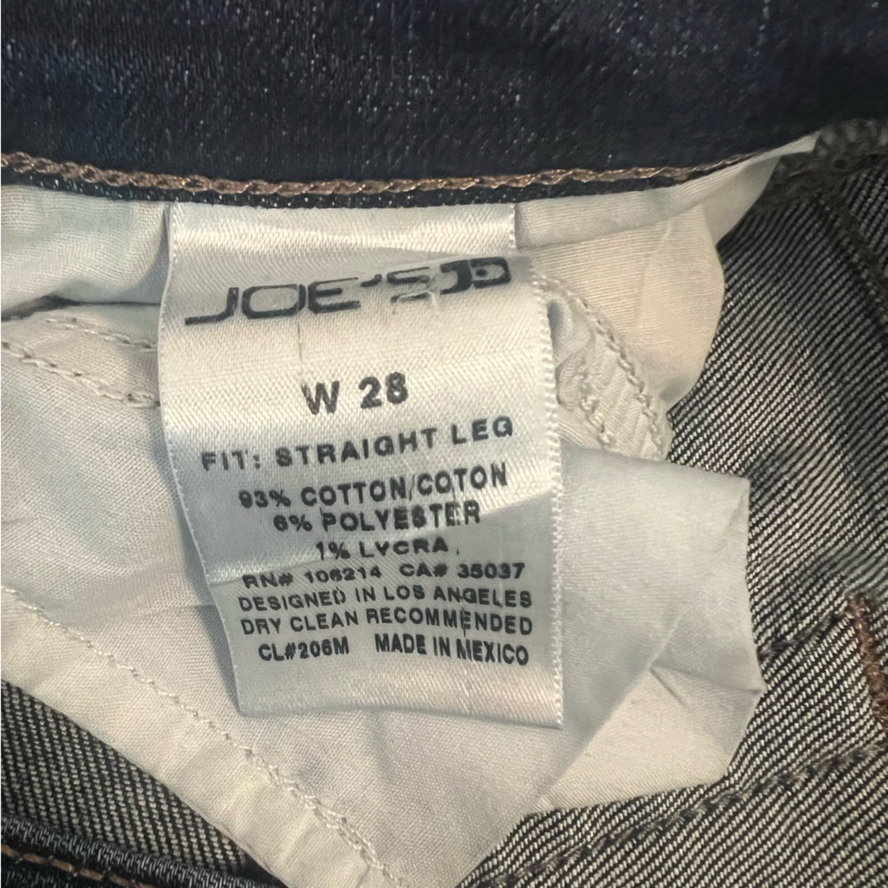 Joe’s Vintage Reserve Roxalana Dark Wash Ankle Straight Raw Hem Jeans sz 28 - Picture 7 of 12